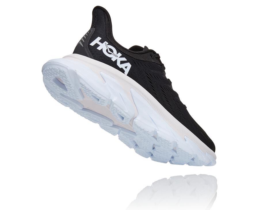 Hoka Australia One One Clifton Edge - Mens Running Shoes Black/White - TWLHC-1368